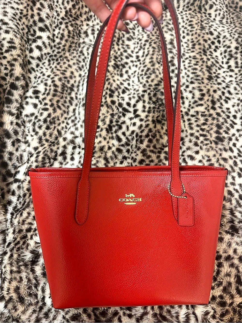 Coach Red Mini City Zip Tote